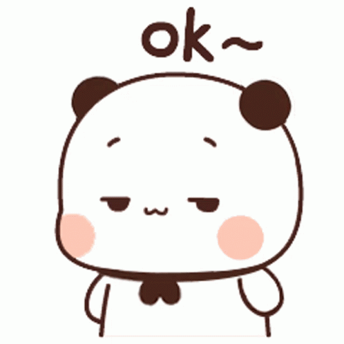 Sad Panda Saying Ok GIF