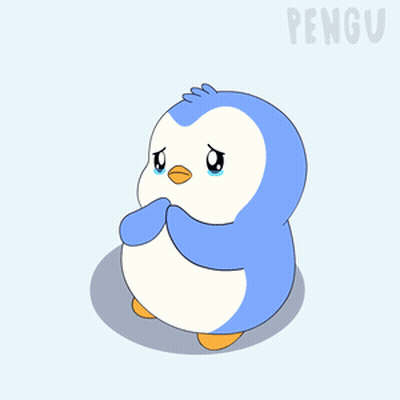 Sad Penguin Standing Before Word Tengu GIF