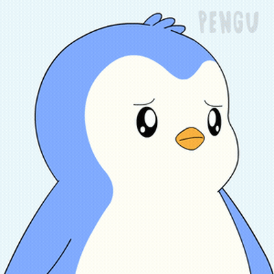 Sad Penguin With Pengu Text GIF