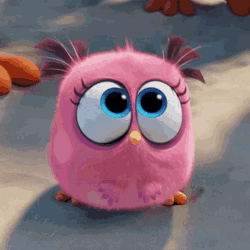 Sad Pink Bird GIF