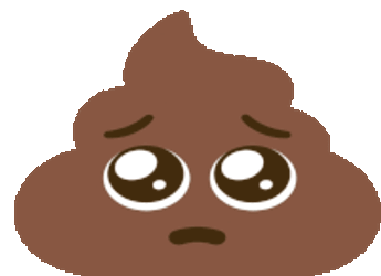 Sad Poop Sticker GIF