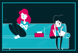 Sad Relationship Animated Lover's Quarrel