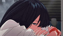 Sad Rikka Takarada Anime Girl