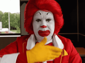 Sad Ronald Mcdonald GIF