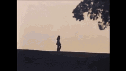 Sad Silhouette Walking Alone Aesthetic GIF