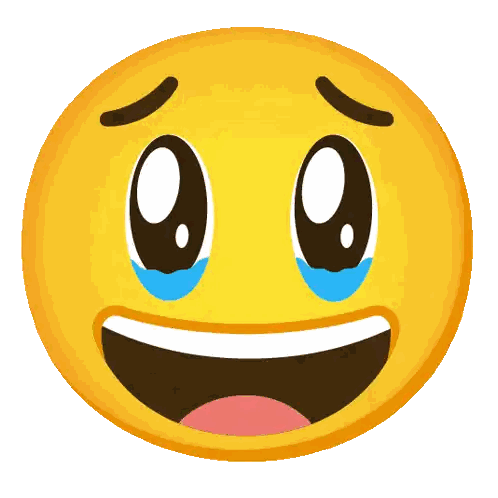 Sad Smiley Face With Tears Sticker