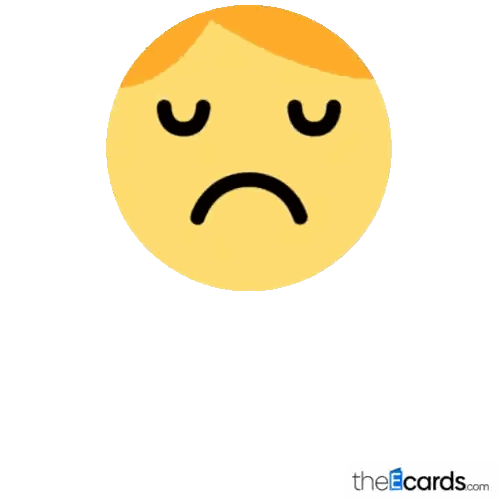 Sad Smiley With Tear Saying I'm Sad Sticker