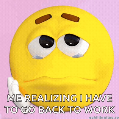Sad Smiley With Tears Realizing Work GIF