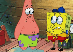 Sad Spongebob And Patrick Hugs And Tears GIF