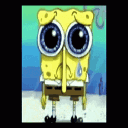 Sad Spongebob Big Eyes With Tears GIF