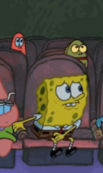 Sad Spongebob In Cinema GIF