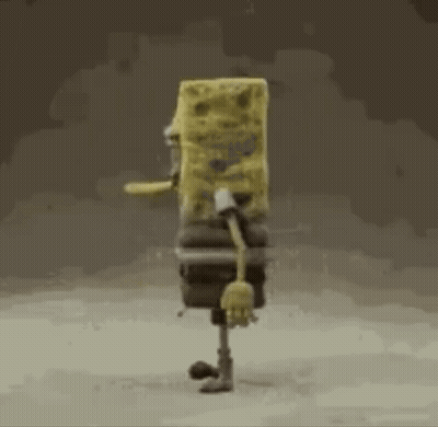 Sad SpongeBob SquarePants On Brown Surface GIF