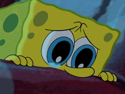 Sad Spongebob Tears Flowing GIF