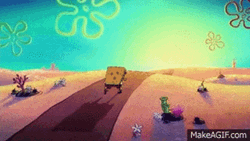 Sad Spongebob Walking Away GIF