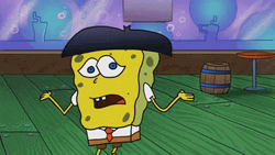 Sad Spongebob With Hair GIF