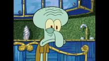 Sad Squidward Eye Twitch GIF