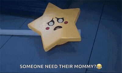 Sad Star Laying On Floor Needs Their Mommy GIF