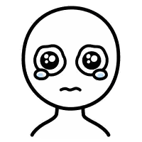 Sad Stick Figure Crying Sticker
