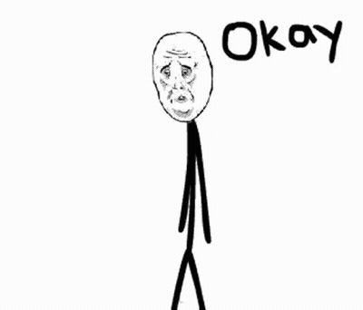 Sad Stick Figure Okay GIF