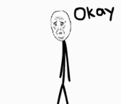 Sad Stick Figure Saying Okay GIF