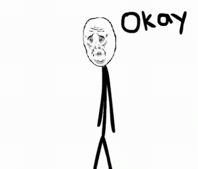 Sad Stick Figure Saying Okay GIF