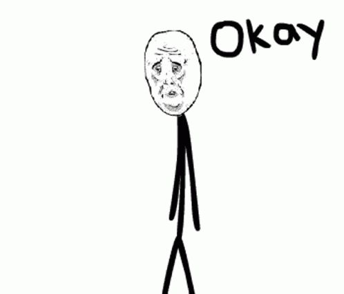 Sad Stick Figure Saying Okay GIF