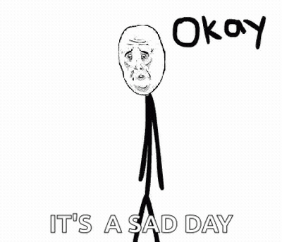 Sad Stick Figure Saying Sad Day GIF
