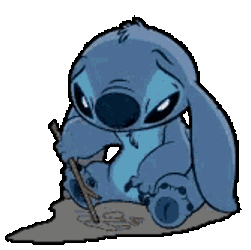 Sad Stitch Sticker GIF