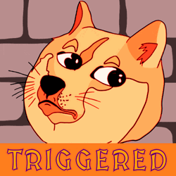 Sad Triggered Doge Meme GIF