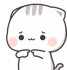 Sad White Cat Sticker