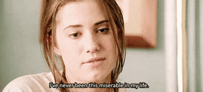 Sad Woman Saying I've Never Been This Miserable GIF