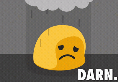 Sad Yellow Smiley Darn GIF