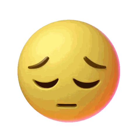 Sad Yellow Smiley Face Sticker