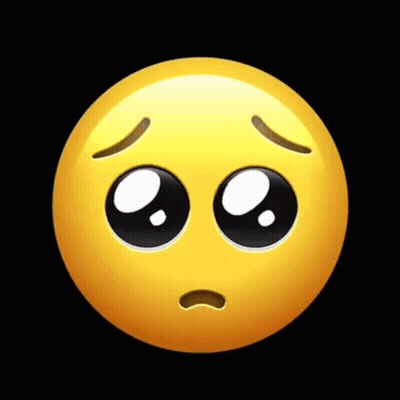 Sad Yellow Smiley With Black Eyes GIF