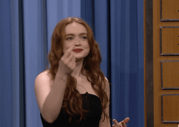 Sadie Sink Talking About Pinocchio Telling Lies GIF
