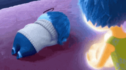 Sadness Facing Joy Inside Out GIF