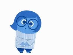 Sadness Inside Out Flop Sticker GIF