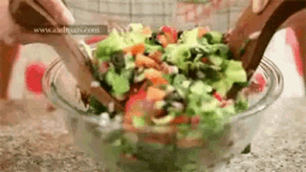 샐러드 섞기 토마토 올리브 샐러드볼 GIF
