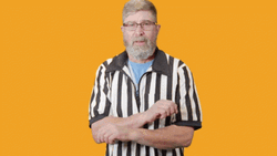 Safe Baseball Sign Swinging Cross Arms GIF