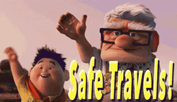 Safe Travels Carl And Russel Up Movie GIF