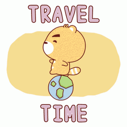 Safe Travels Exploring Cute Bear GIF