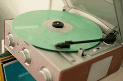 Sage Green Vinyl Record Player