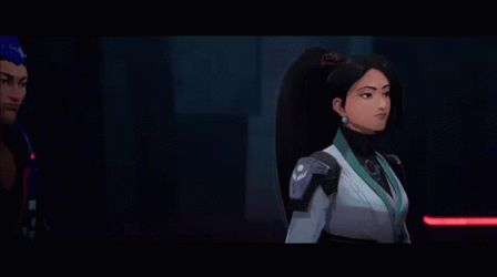 Sage Valorant And Yoru Passing By GIF