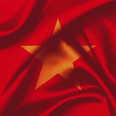 Saigon Aluminium Advertisement With Red Flag GIF