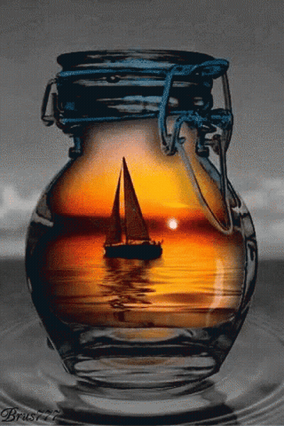 Sailboat In A Jar By Brus777 GIF