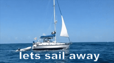 Sailboat Lets Sail Away GIF
