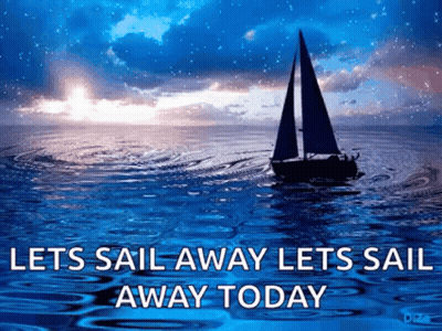 Sailboat Lets Sail Away GIF