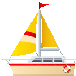 Sailboat Travel Sticker GIF