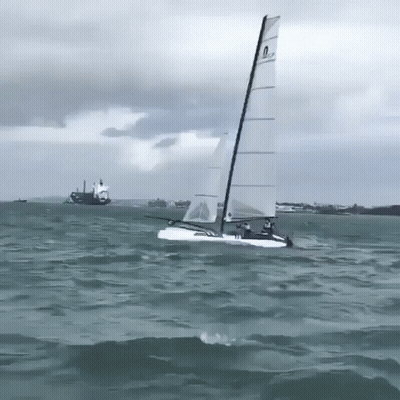 Sailboat With Number 0 GIF