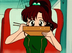 Sailor Jupiter Eating Ramen  GIF